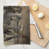 Elephant Hunter auf Safari Geschirrtuch (Viertel Falte)