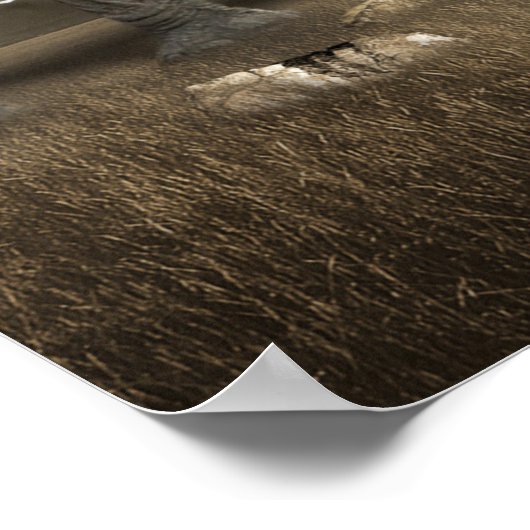 Elephant Hunter auf Safari Poster (Ecke)