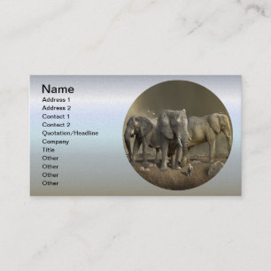 Elephant Hunter auf Safari Visitenkarte