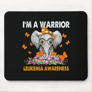 Elephant I bin ein Krieger Leukämie Bewusstsein Mousepad