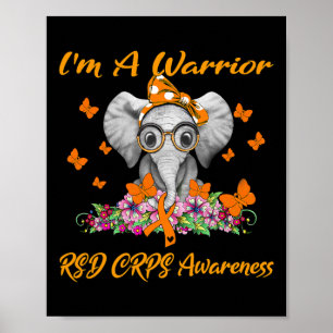 Elephant I bin ein Krieger RSD CRPS Bewusstsein Poster