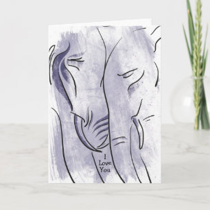 Elephant I Liebe Sie Karte