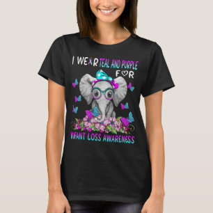 Elephant I trägt aquamarin und lila für den Verlus T-Shirt