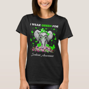 Elephant I trägt Grün für Skoliose-Bewusstsein T-Shirt