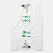 Elephant Ice Cream Floral Maus Küche Handtuch (Vertikal)