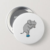 Elephant Ice Skaten Ice Skate Button (Vorne & Hinten)