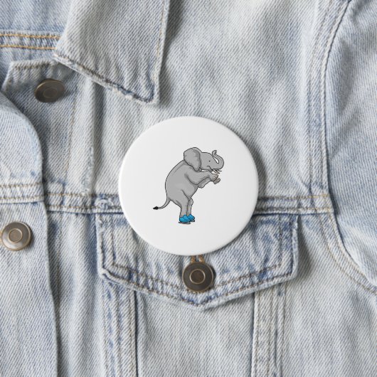 Elephant Ice Skaten Ice Skate Button (Beispiel)