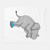 Elephant Ice Skaten Ice Skate Fleecedecke (Vorderseite (Horizontal))