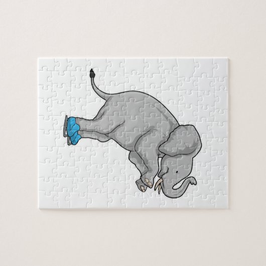 Elephant Ice Skaten Ice Skate Puzzle (Horizontal)