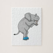 Elephant Ice Skaten Ice Skate Puzzle (Vertikal)