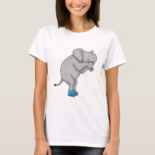 Elephant Ice Skaten Ice Skate T-Shirt