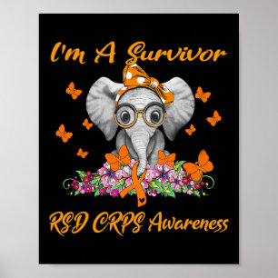 Elephant ich bin ein Überlebender Rsd Crps Bewusst Poster