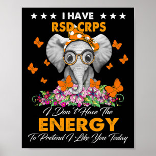 Elephant ich habe RSD CRPS Sensibilisierungsgesche Poster