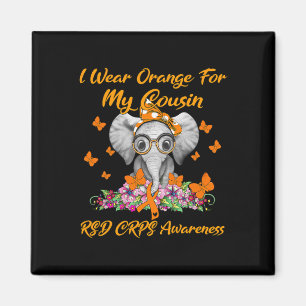 Elephant ich Orange für meinen Cousin Rsd Crps Awa Magnet