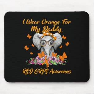 Elephant ich trage Orange für mein Daddy Rsd Crps Mousepad