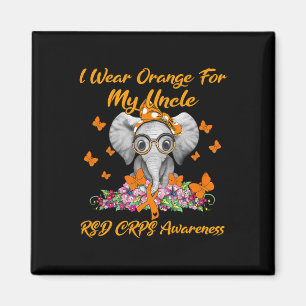 Elephant ich trage Orange für mein Onkel-RSD-CRPS- Magnet