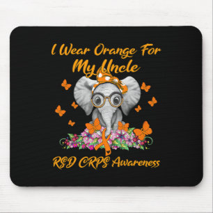 Elephant ich trage Orange für meine Onkel Rsd Crps Mousepad
