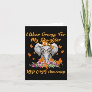Elephant Ich trage Orange für meine Tochter Rsd Cr Karte