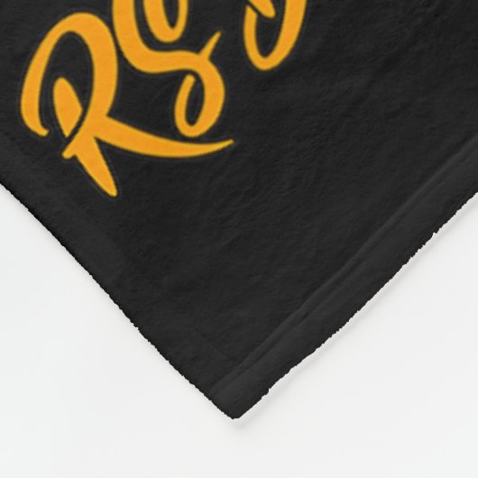 Elephant Ich trage Orange für meinen Großvater Rsd Fleecedecke (Ecke)