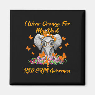 Elephant Ich trage Orange für meinen Vater Rsd Crp Magnet