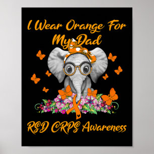 Elephant Ich trage Orange für meinen Vater Rsd Crp Poster