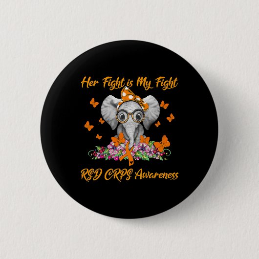 Elephant Ihr Kampf ist mein Kampf RSD CRPS Bewusst Button (Vorderseite)