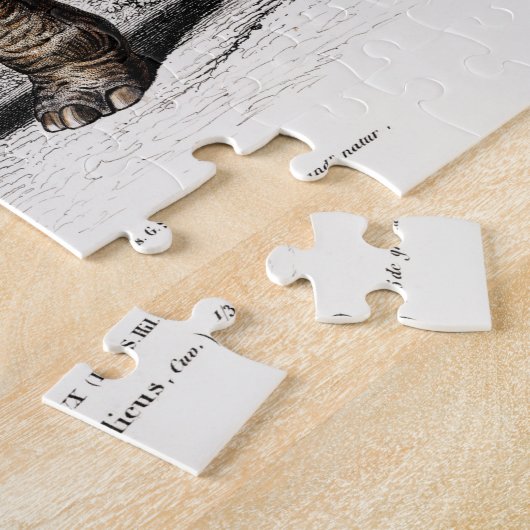 Elephant Illustration Vintag Art Print Puzzle (Seite)