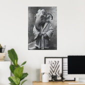 Elephant in Bathrobe Print, Funny Bathroom Art Poster (Heimbüro)