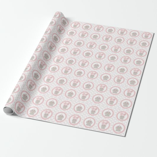Elephant in Birthday Party Hat Geschenkpapier (Ungerollt)