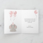 Elephant in Birthday Party Hat Karte (Innenseite)