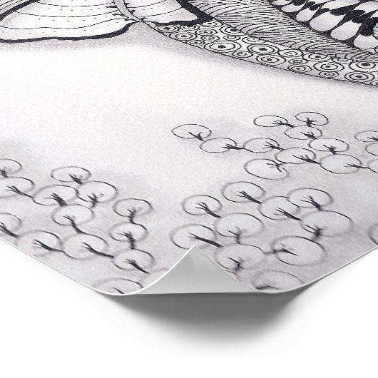 Elephant in voller Größe Poster (Ecke)