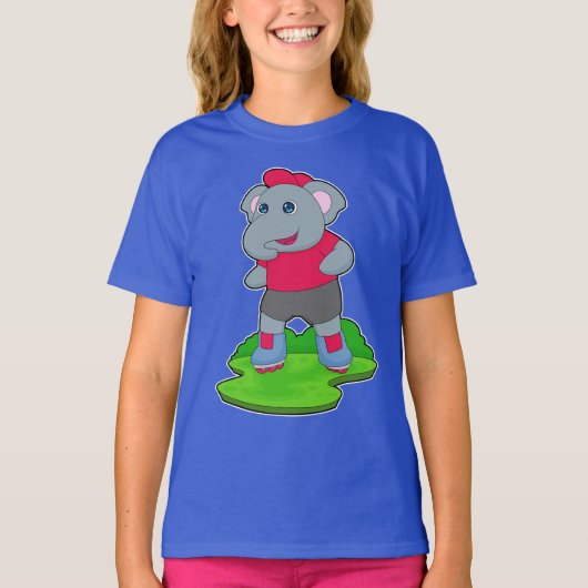 Elephant Inline Skaten Inline-Skate T-Shirt (Vorderseite)