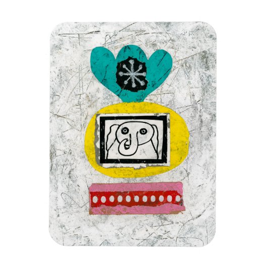 Elephant ist verkabelter Kühlschrank Magnet (Vertikal)