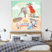 Elephant & Jackkanbit Roadside Attraction Collage Leinwanddruck (Insitu (Schlafzimmer))