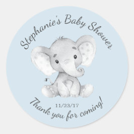 Elephant Jungle Animals Baby Shower Fevor Sticker