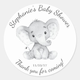 Elephant Jungle Animals Baby Shower Fevor Sticker