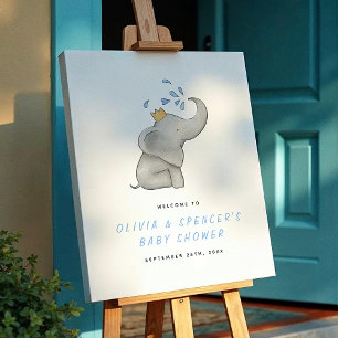 Elephant Jungle Greenerity Baby Dusche Begrüßungsz Poster