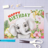 Elephant Jungle Safari Geburtstag Seidenpapier (Handwerk)
