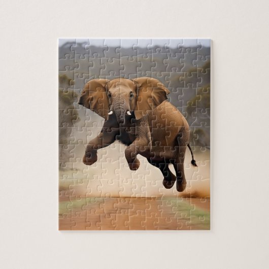 Elephant Kangaroo Hop, Jigsaw Puzzle (Vertikal)