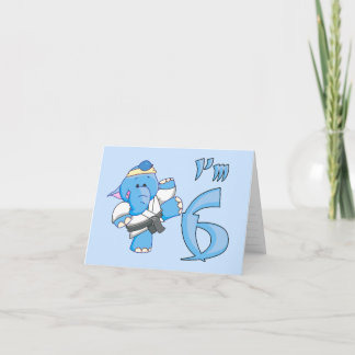 Elephant Karate 6. Geburtstag Einladung