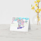 Elephant Karte (Gelbe Blume)