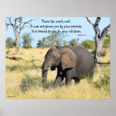Elephant Kenya Proverb Poster (Vorne)