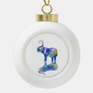 Elephant Keramik Kugel-Ornament