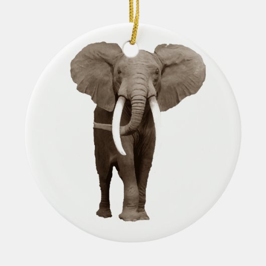 Elephant Keramik Ornament (Vorne)