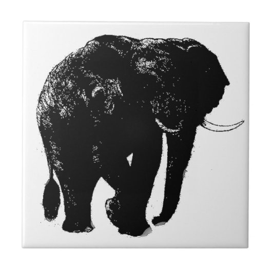 Elephant Keramik Tile Fliese (Vorderseite)