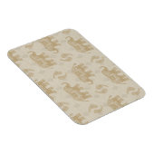 Elephant Khaki Caravan Pattern Magnet (Rechte Seite)
