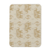 Elephant Khaki Caravan Pattern Magnet (Vertikal)