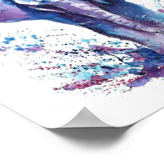 Elephant Kids Art Poster (Ecke)