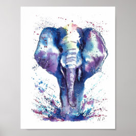 Elephant Kids Art Poster