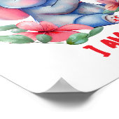 Elephant Kinderzimmer Art Poster (Ecke)